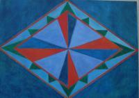 Geometric 2 - Oil On Masonite Paintings - By Vincent Consiglio, Geometric Painting Artist
