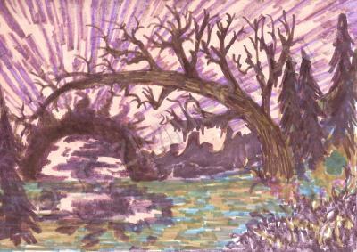 Sunrise - Burnt Tree - Markers