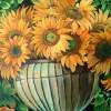 Sunflowers - Oil Colour Paintings - By Sonia P, - Painting Artist