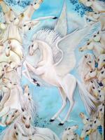 Oil Painting - White Horses - Oil Colour