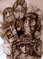 Dolls - - Drawings - By Sonia P, - Drawing Artist