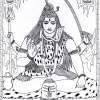 Shiv Ji - Marker Pen  Paper Paintings - By Rahul Insan, Black And White Painting Artist