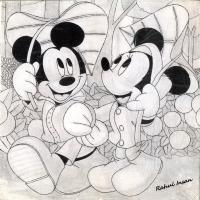 Portraits - Mickey Mouse - Marker Pen Pencil  Paper