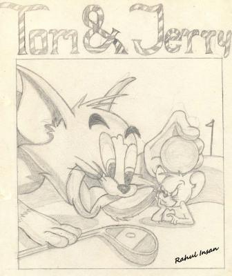 Sketches - Tom  Jerry - Pencil  Paper