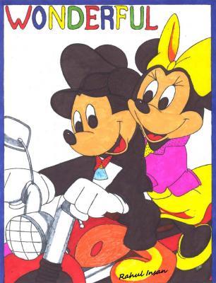 Portraits - Mickey Mouse - Marker Pen  Paper