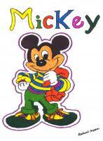 Mickey Mouse - Marker Pen Pencil  Paper Paintings - By Rahul Insan, Pointillism Painting Artist