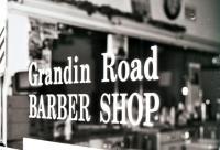 Grandin Road Barber Shop - 35Mm Film Photography - By Laura Warren, Black And White Photography Artist