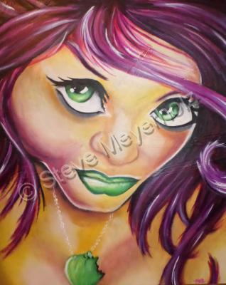 Faces - Green Eyes - Acrylic