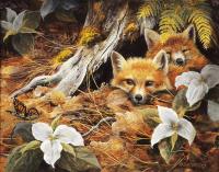 Trilliums Of Discoveries - Acrylics Paintings - By Duane Geisness, Wildlife Painting Artist