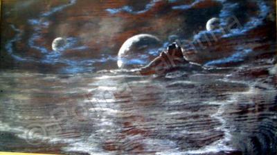 My World - A Nocturnal Landscape - Acryllics