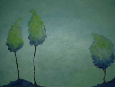 Trees - Green Glen - Acrylic