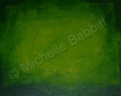 Abstract Land - Green Edge - Acrylic