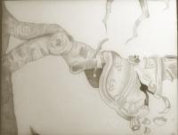 Hung In Time - Pencil Drawings - By Megan Kennedy, Pencil Sketch Drawing Artist
