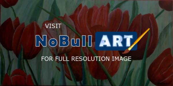Flouwer Paintings - Tulips - Oil