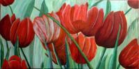 Flouwer Paintings - Tulips - Oil