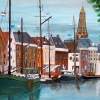 Hoge Der Aa Groningen - Acrylyc Paintings - By Geert Winkel, Realistic Painting Artist