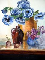 Stillife - Annemonen In Vaas - Oil On Canvas