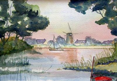 Landscape - Zomer - Aquarel