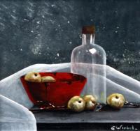 Rood Kommeetje - Acrylyc Paintings - By Geert Winkel, Realistic Painting Artist