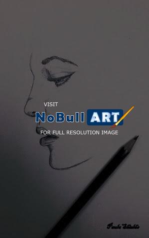 Pencil Drawings - Half Face - Pencil