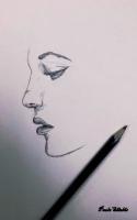 Pencil Drawings - Half Face - Pencil