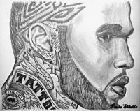 Jason Derulo - Pencil Drawings - By Paula Shields, Black And White Drawing Artist