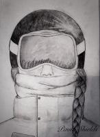 Snowboarder - Pencil Drawings - By Paula Shields, Black And White Drawing Artist