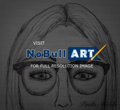 Pencil Drawings - Hipster - Pencil