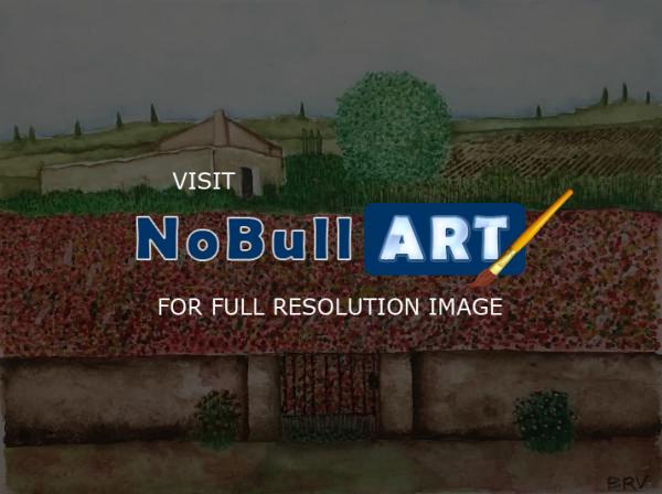 Paesaggi 2019 - Paesaggio Rurale 3 - Watercolor On Paper