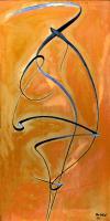 Stage - Cellist - Acrylin On Canvas