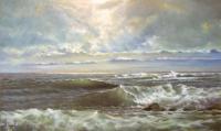 Sold - Sea Waves - 30X50 Cm