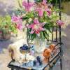 Still Life With Lilies - 50X40 Paintings - By Luchezar Radov, Realism Painting Artist
