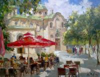 Varna City -Near The St Nichola - 50X65 Paintings - By Luchezar Radov, Impressionism Painting Artist