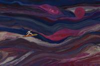 Cosmic Surfer - Acrylic Paintings - By Jason C Hansen, Surreal Painting Artist