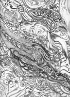 Into The Horizon Beyond The Setting Sun - Pencil Drawings - By Jason C Hansen, Abstract Drawing Artist