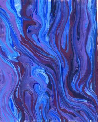 Abstract - Let It Go Let It Flow - Acrylic