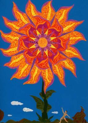 Psychedelic - Flower Of The Sun - Acrylic