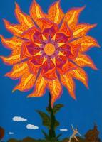 Flower Of The Sun - Acrylic Paintings - By Jason C Hansen, Surreal Painting Artist