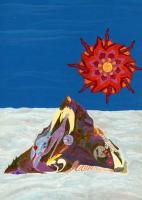 Giant In The Mountain - Acrylic Paintings - By Jason C Hansen, Surreal Painting Artist