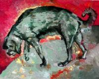 Mongrel - Oil On Canvas Paintings - By Aziz Basha, Ekspressionizm Painting Artist