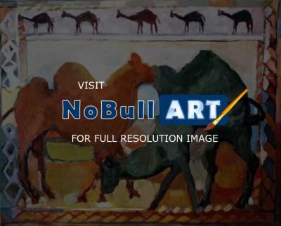Animals - Caravan - Oil On Canvas