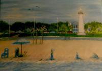 Biloxi Panorama - Acrylic Paintings - By M L Harrell, Expressionism Painting Artist