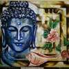 Buddha 3 - Oil On Canvas Paintings - By Raj Singh, Abstract Painting Artist