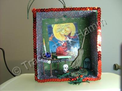 Spooky Shadow Boxes - Witch Shadow Box - Mixed Mediums