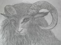 Pan The Goat God - Pencil Drawings - By Paul Sullivan, Traditional Drawing Artist