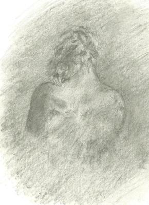 Realism - Contemplating Woman - Pencil