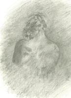 Contemplating Woman - Pencil Drawings - By Paul Sullivan, Traditional Drawing Artist