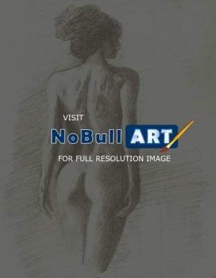 Realism - Nude Female Shadow Study - Pencil