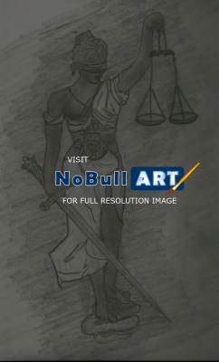 Inanimate - Lady Justice - Pencil
