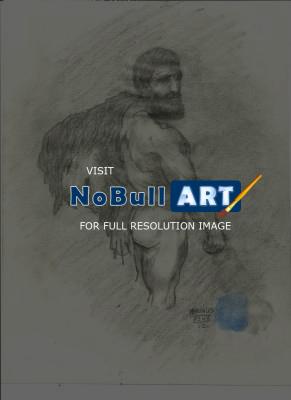 Realism - Hercules And Nemean Lion - Pencil